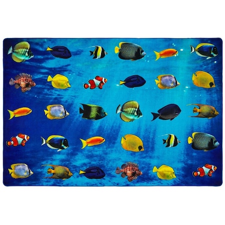 Carpets For Kids 8 x 12 ft. Rectangle Friendly Fish Seating Rug 60518